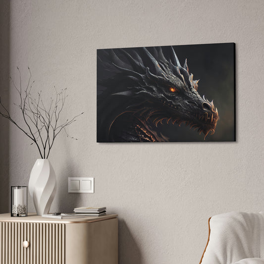 Black Dragon - Artificial Canvas
